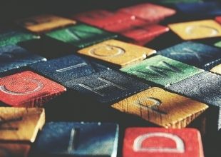 Colorful blocks with letters