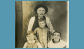 Old man with two children or grandchildren