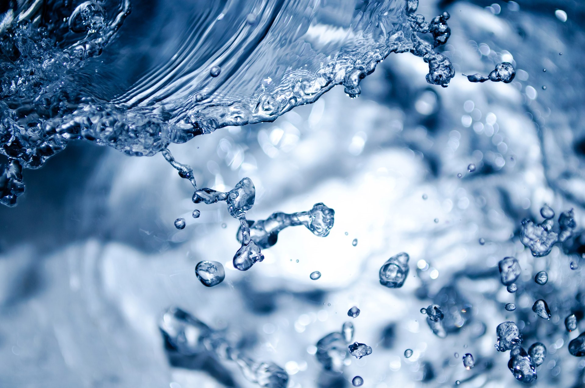 water splash and droplets