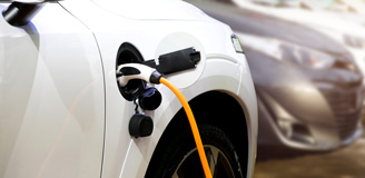 Photo of electric vehicle during charging