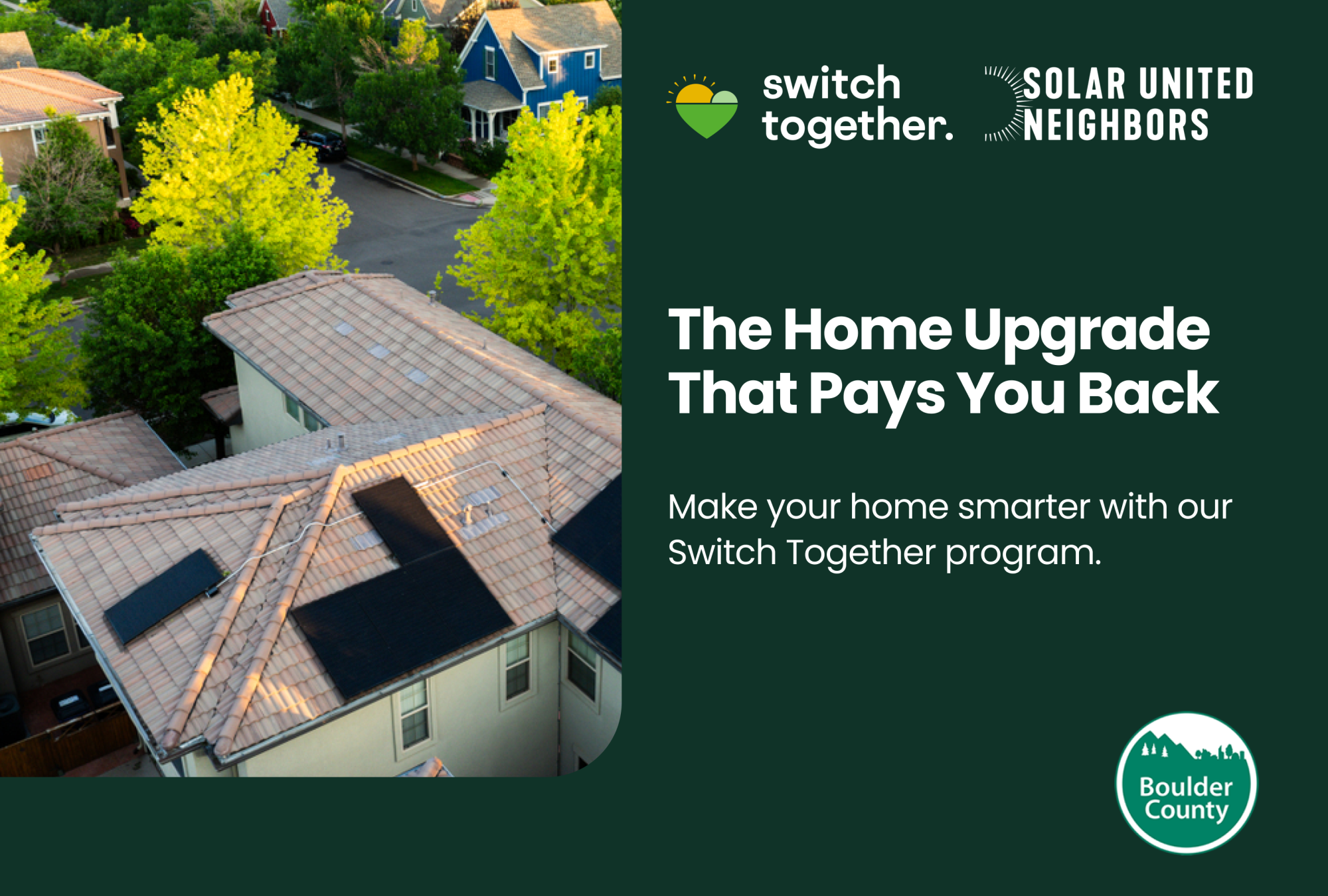 The home upgrade that pays you back; photo of a roof of a house with solar