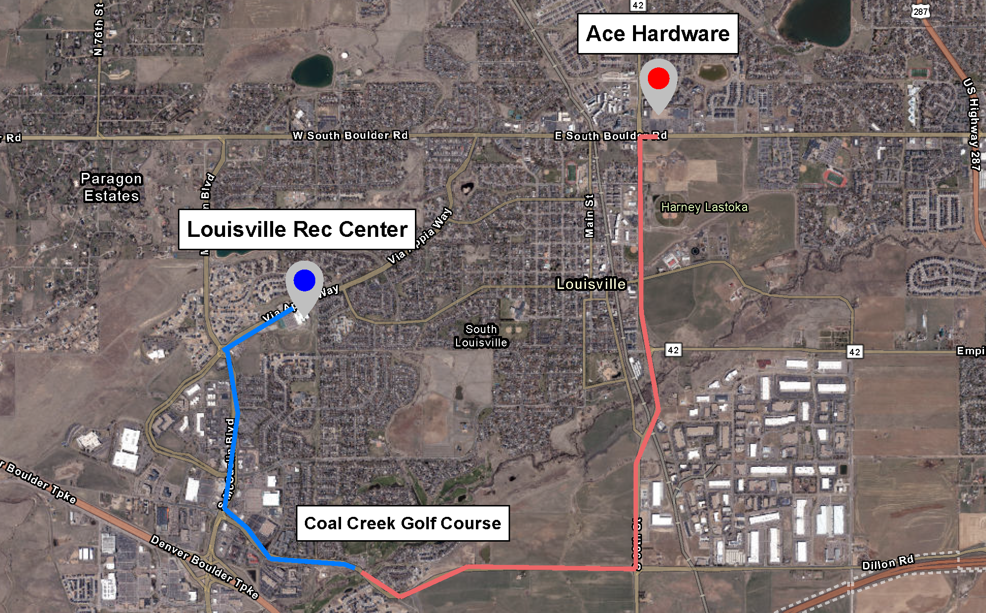 BVSD Shuttle Pick-Ups Map