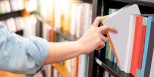Arm reaching for files